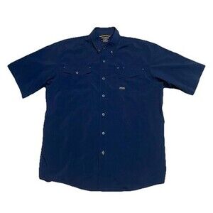 Ariat Rebar DuraStretch Work Shirt L Blue Short Sleeve Performance Stretch